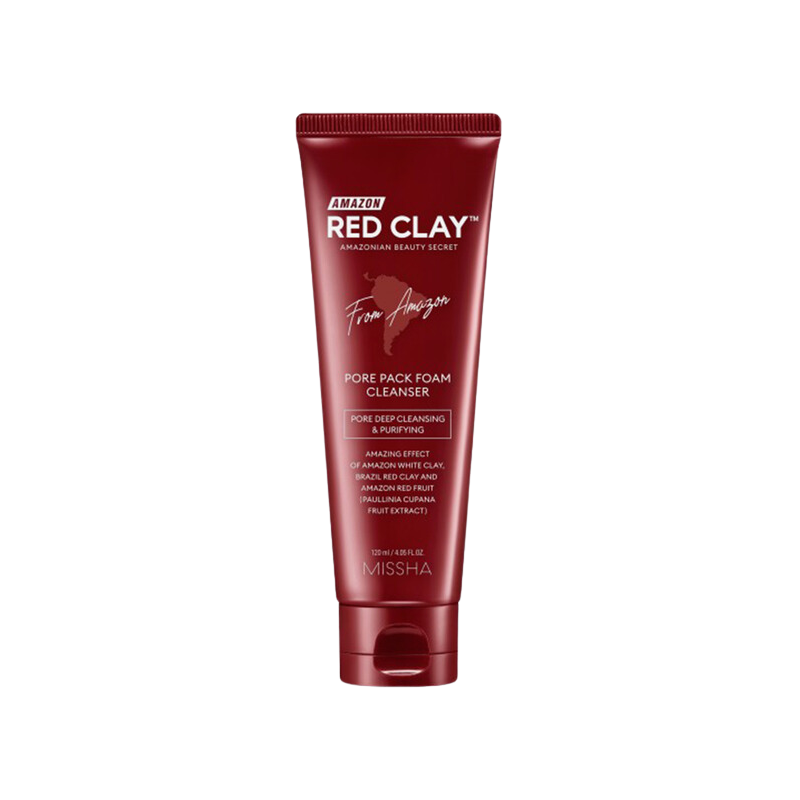 Missha- Amazon Red Clay Pore Pack Foam Cleanser